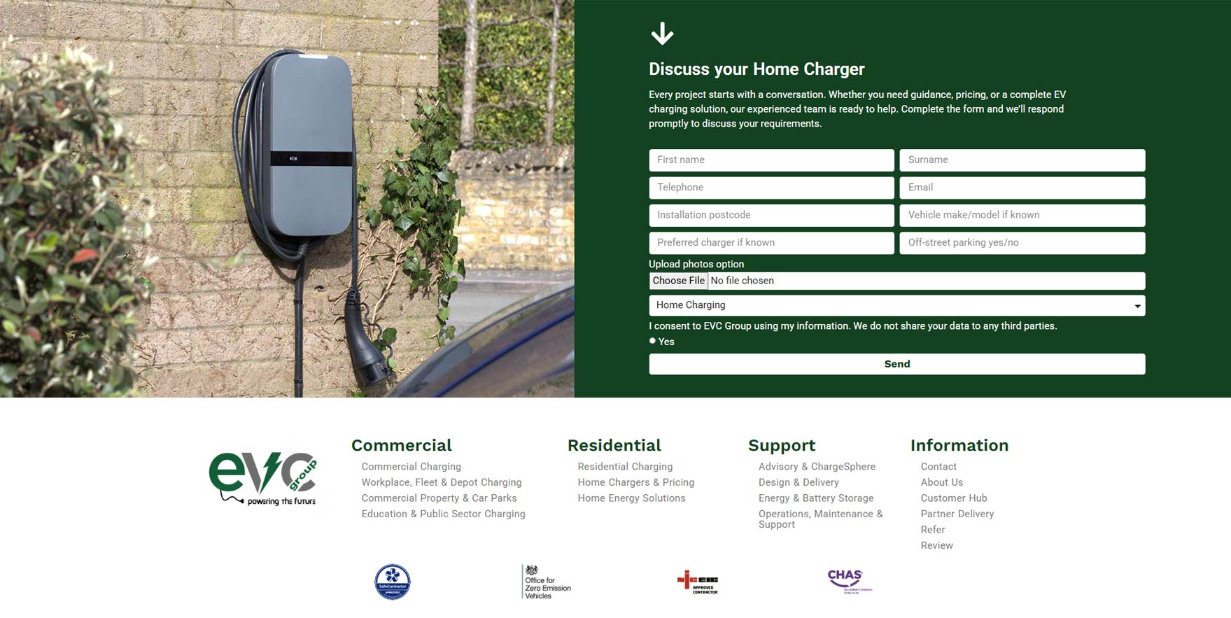 EVC Group website designed by LV Media