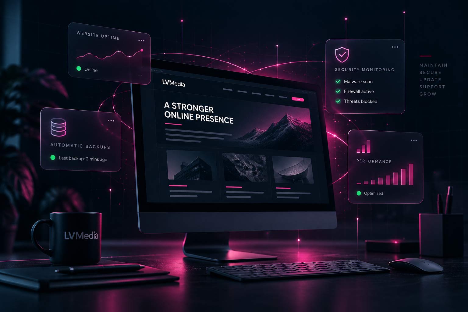 Website maintenance and support from LV Media