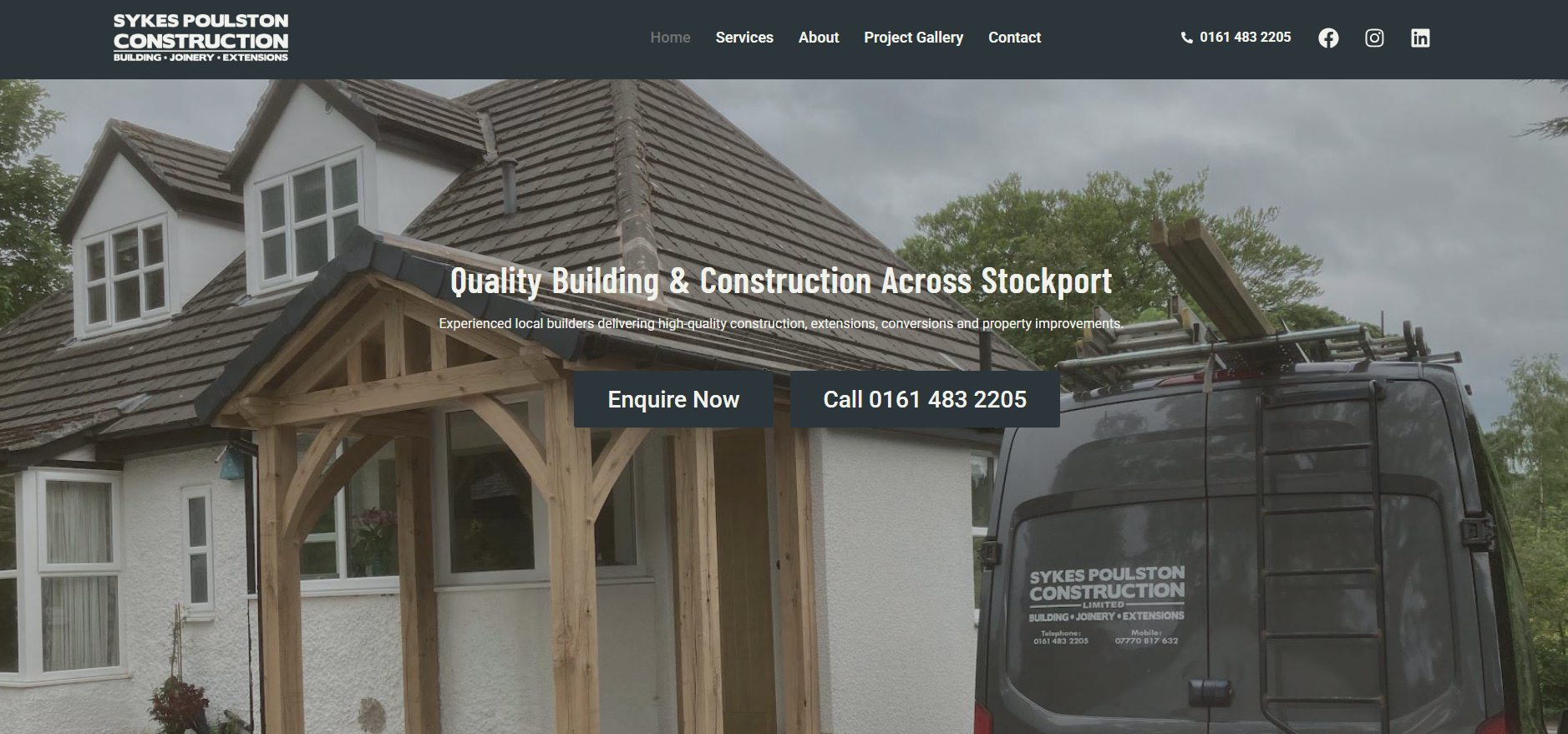 Sykes Poulston Construction website