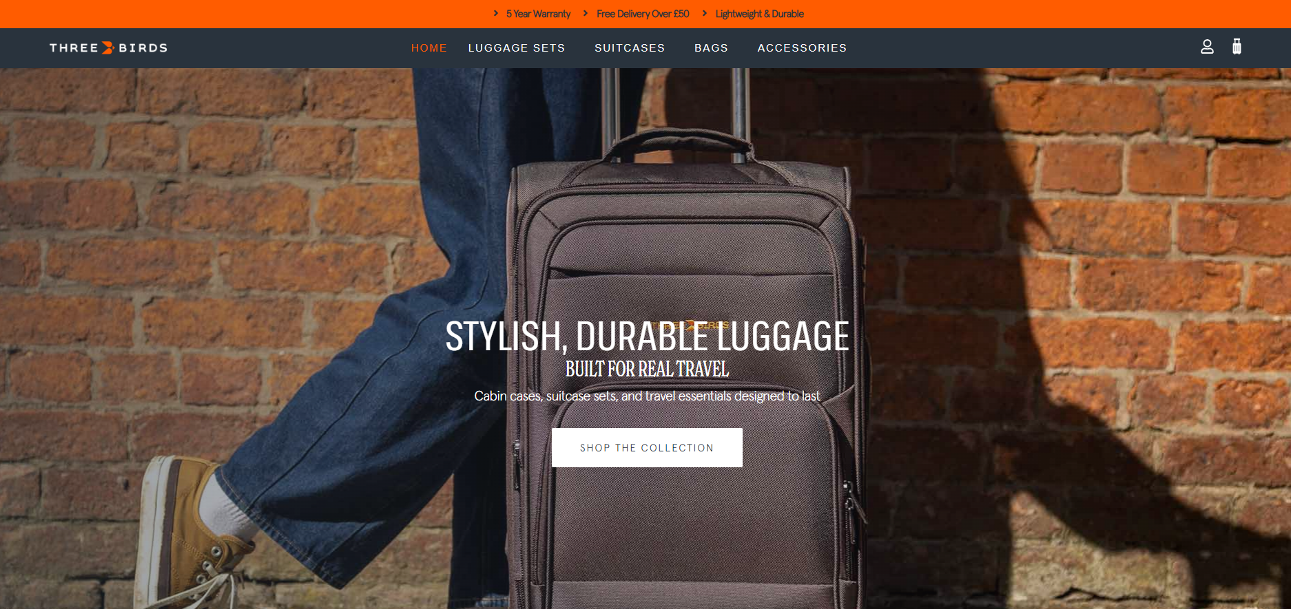 Three Birds ecommerce website